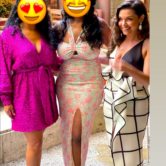 Mono grid Midi Dress 👗 - Picture 4 of 9